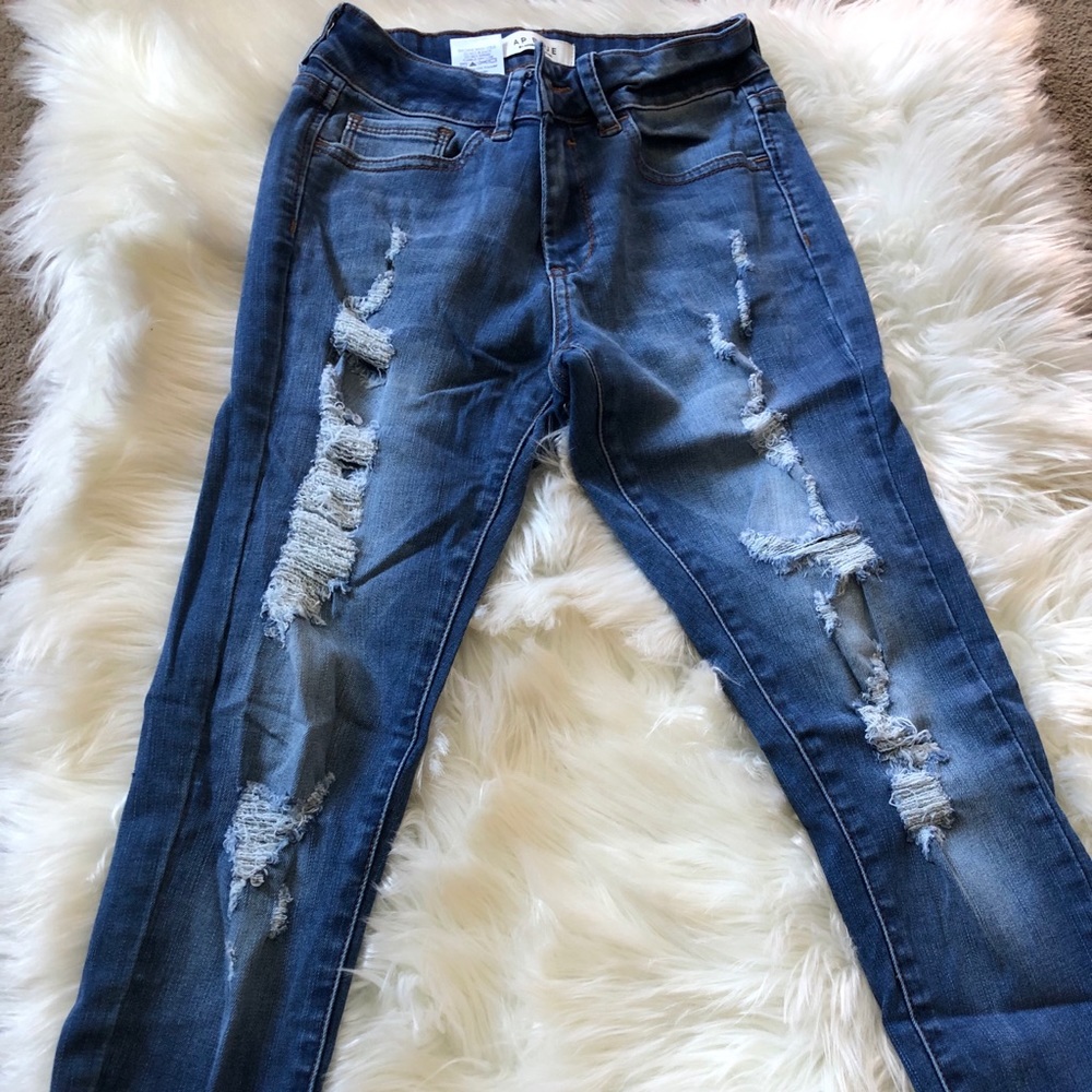 Distressed Denim Jeans